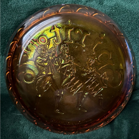 Amber carnival glass patriotic spirit of 1776 plate - Picture 2 of 6